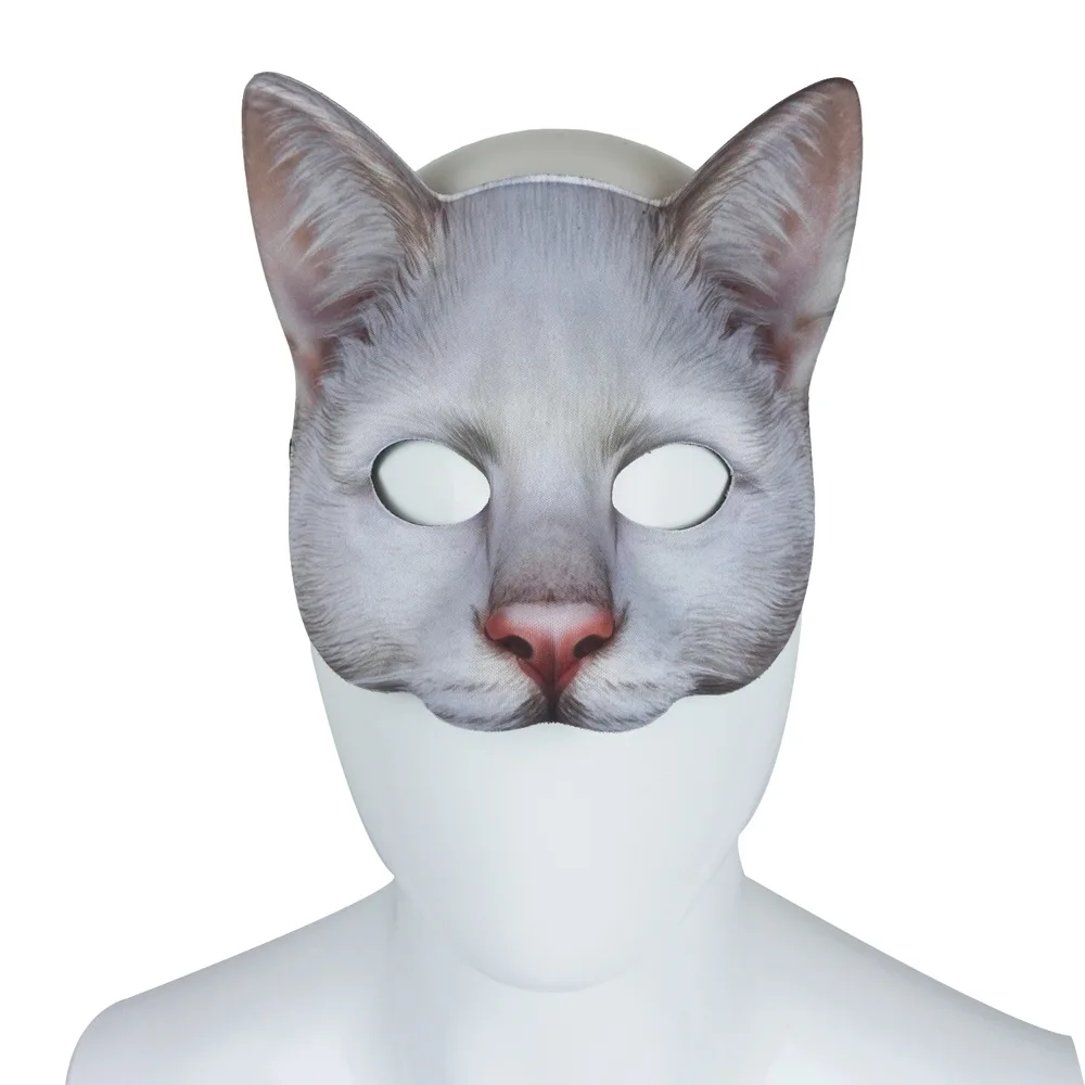 Halloween Mask Party Masks Face Mask 3D Face Masks Unisex Cat Mask for Party
