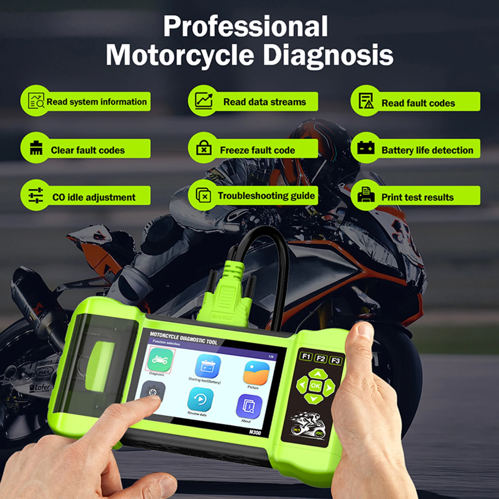 

Multifunctional Motorcycle Diagnostic Scanner Universal Motorcycle Diagnostic Tester Current Tester System Diagnostic Scanner