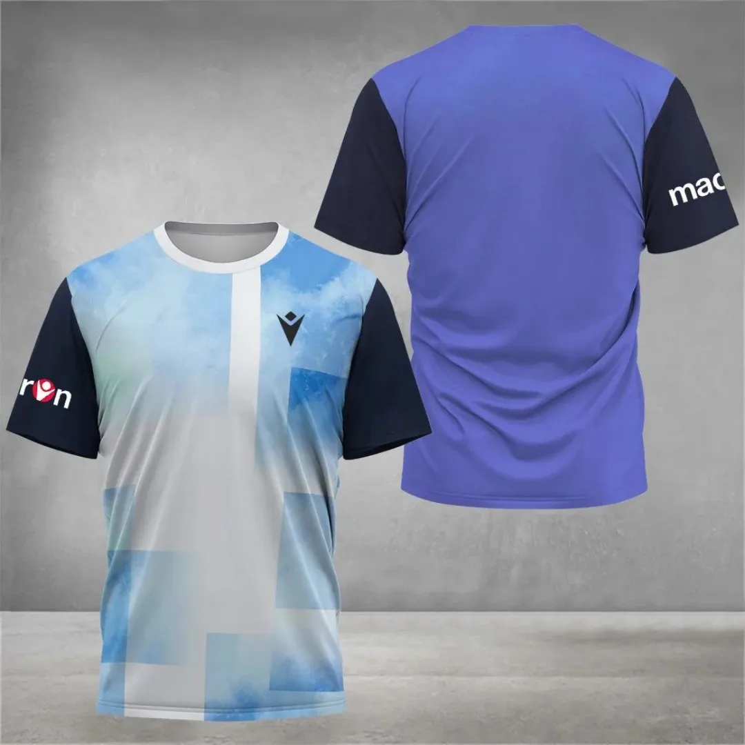 تي شيرت رياضي جديد لصيف 2025، مريح وقابل للتنفس وسريع الجفاف، قميص تنس برقبة مستديرة وأكمام قصيرة، تي شيرت رجالي جديد للصيف، كاجوال