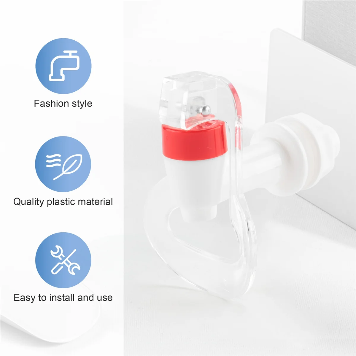 Water Dispenser Replacement Push Faucet-Cold and Hot Water Spigot Blue and Red Pack HOT