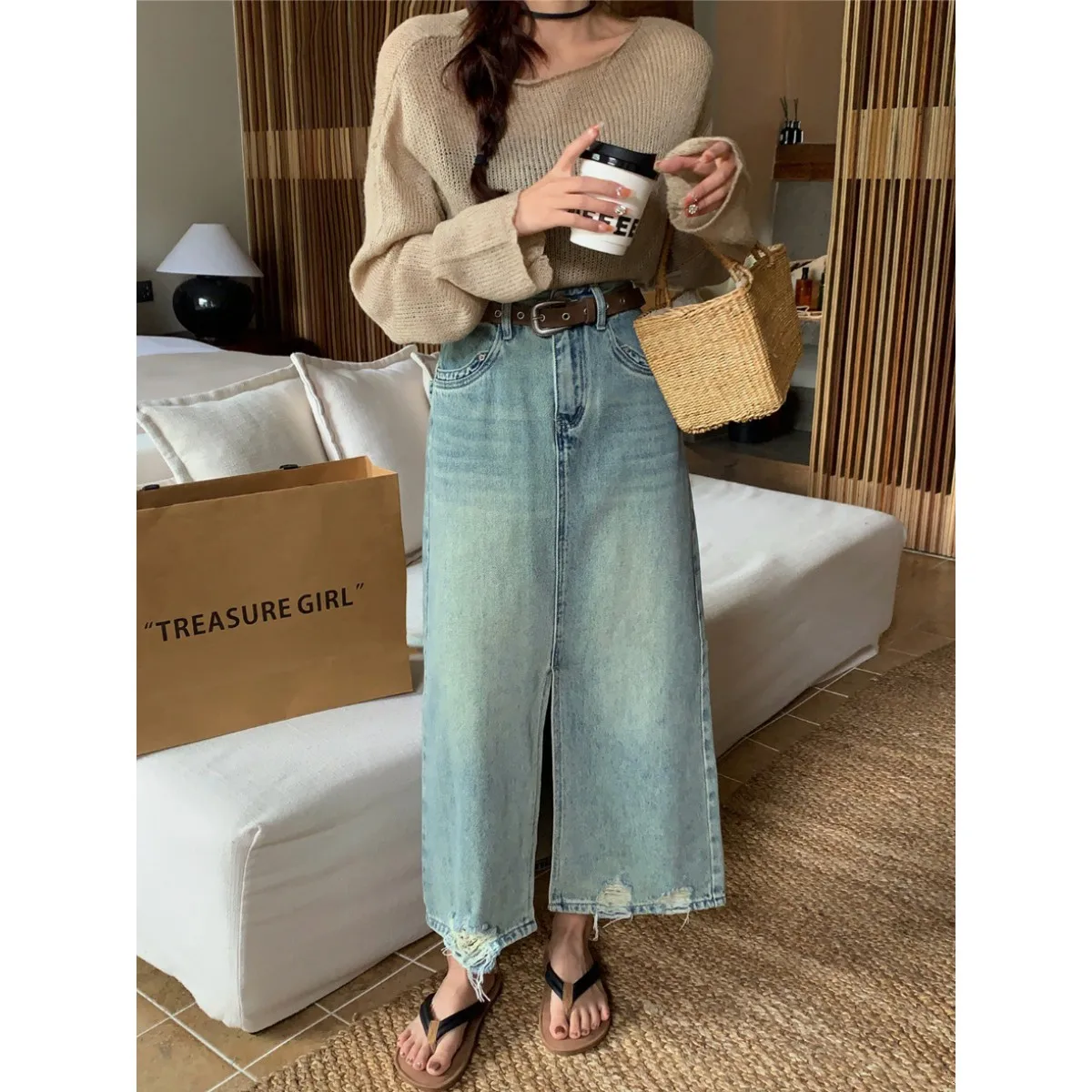 

Новинка, Женская винтажная Классическая трапециевидная юбка ZHISILAO с завышенной талией, модель 2024