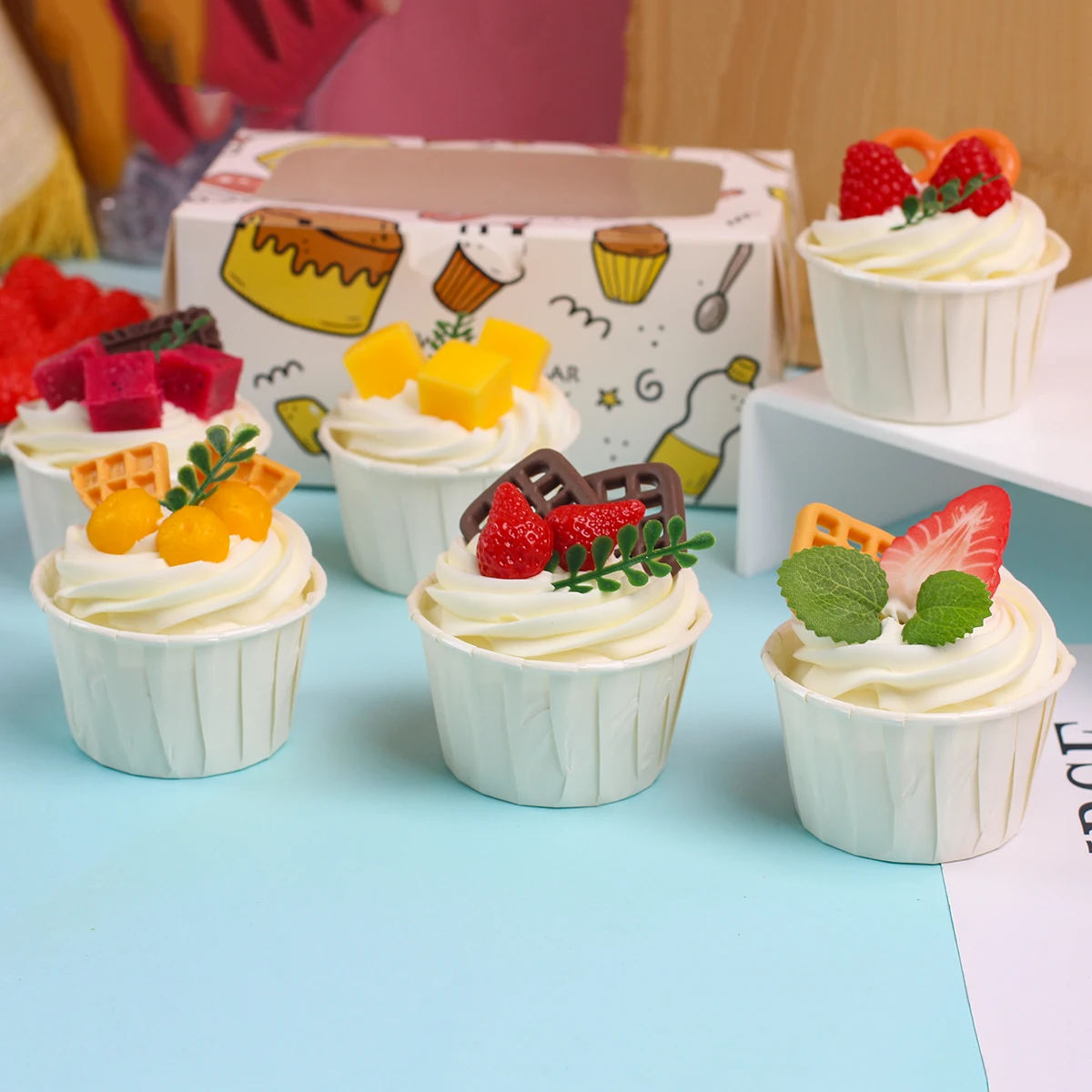 Artificial Fruit Cake Dessert Wedding Party Decoration Cake Decoration Photography Professional Food Simulation Model QTG10