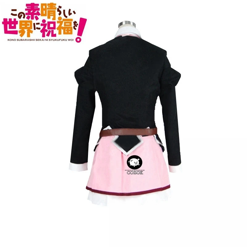 New Anime Konosuba Kono Subarashii Sekai ni Shukufuku wo! Yunyun wig  Cosplay Costume Full Set