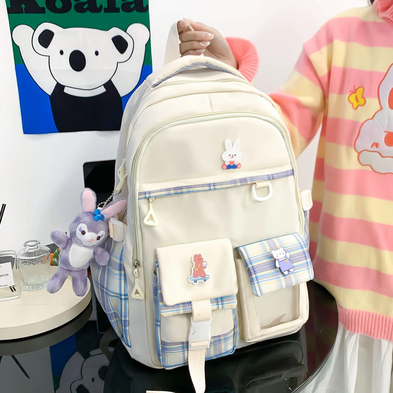 Girl Children Backpack School Bag Back Pack Pink For Kid Child Teenage Schoolbag Primary Kawaii Cute Waterproof Little Class Kit