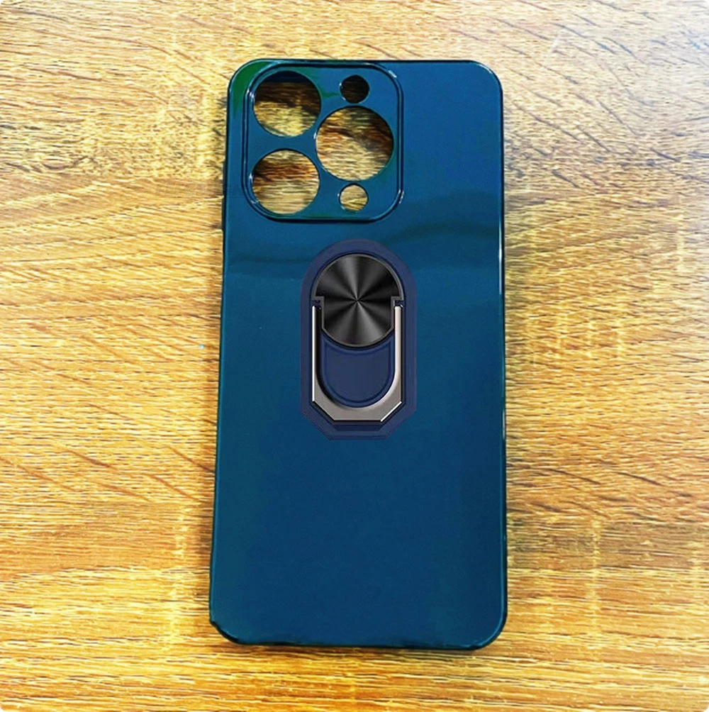 7.2 Back Finger Ring Soft TPU Silicone Phone Case with Bracket Holder