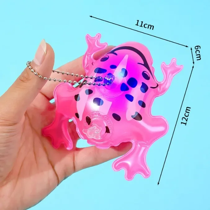 Mini Inflatable Frog Balloon Pendant Stress Relief Glowing Small Frog Toy For Night Market Street Stall