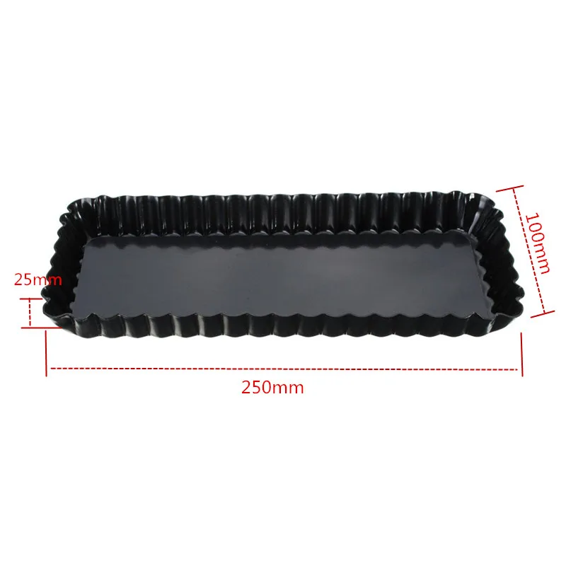Fluted Pie Tart Pan Mold Baking Removable Bottom Nonstick Quiche Tool Rectangle Bakeware template Dishes Cake Pans baking tray for cake mold,baking pan,bread mold,bread baking pan