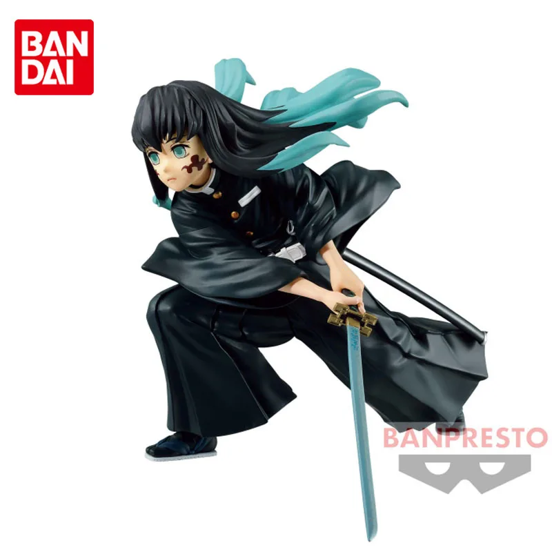 

10CM Bandai Original BANPRESTO VIBRATION STARS Demon Slayer Tokitou Muichirou Anime Action Figures Collection Doll Toys for Kids