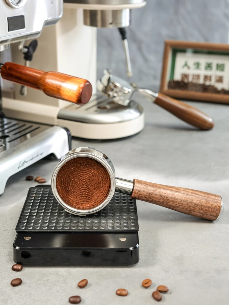 Portafiltro SAECO Nudo Senza Fondo 53 Mm Con Filtro Da 14g Per Caffè Doppio, Manico E Ghiera In Ottone, Per Macchine Poemia, Aroma, Via Venezia, Rio Profi