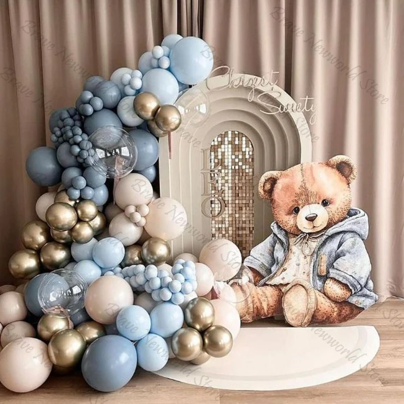 Teddy Bear Baby Shower Boy 2019 HOT Balloons Royal Teddy Bear Baby
