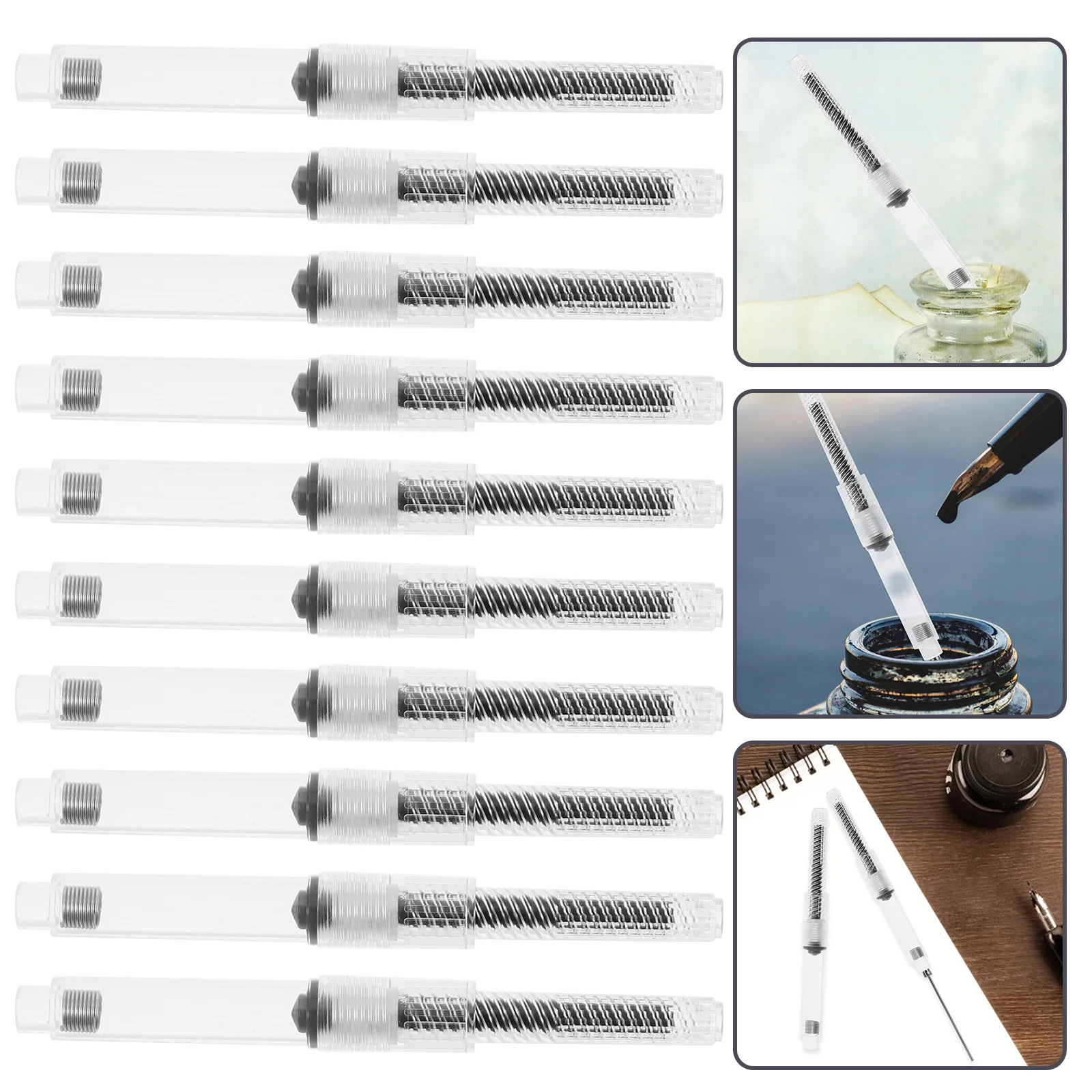 

10pcs Fountain Pen Ink Absorber Pen Ink Refill Tube Ink Absorbing Tool Pen Ink Refill Tool