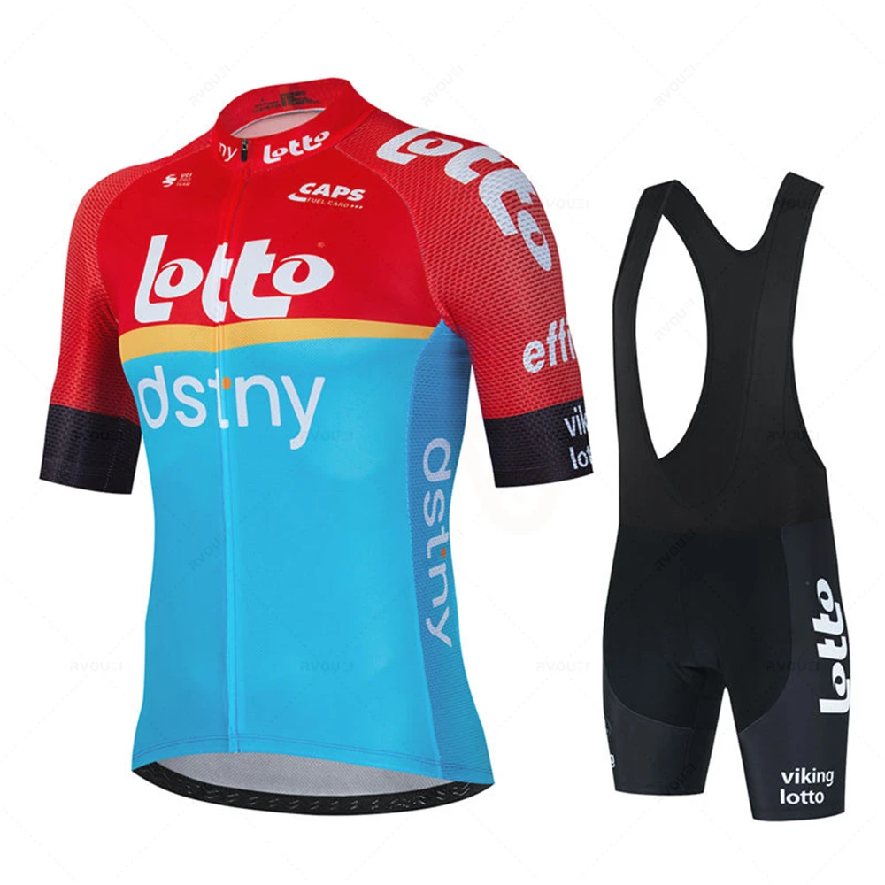 Short Sleeve Cycling Jerseys Lotto Team Cycling Jersey Set 2023