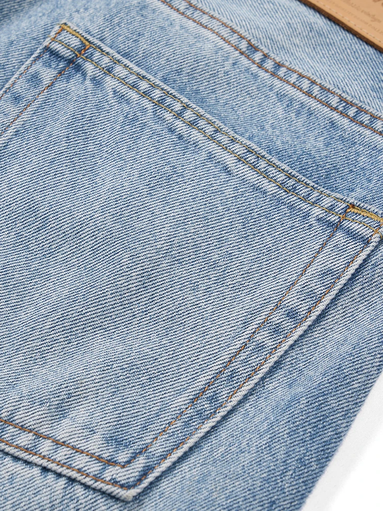 SIMWOOD 남성용 루즈 스트레이트 워시 빈티지 청바지, 13 Oz 데님 바지, 플러스 사이즈 브랜드 의류, SM230078, 2024 용수철, 신상