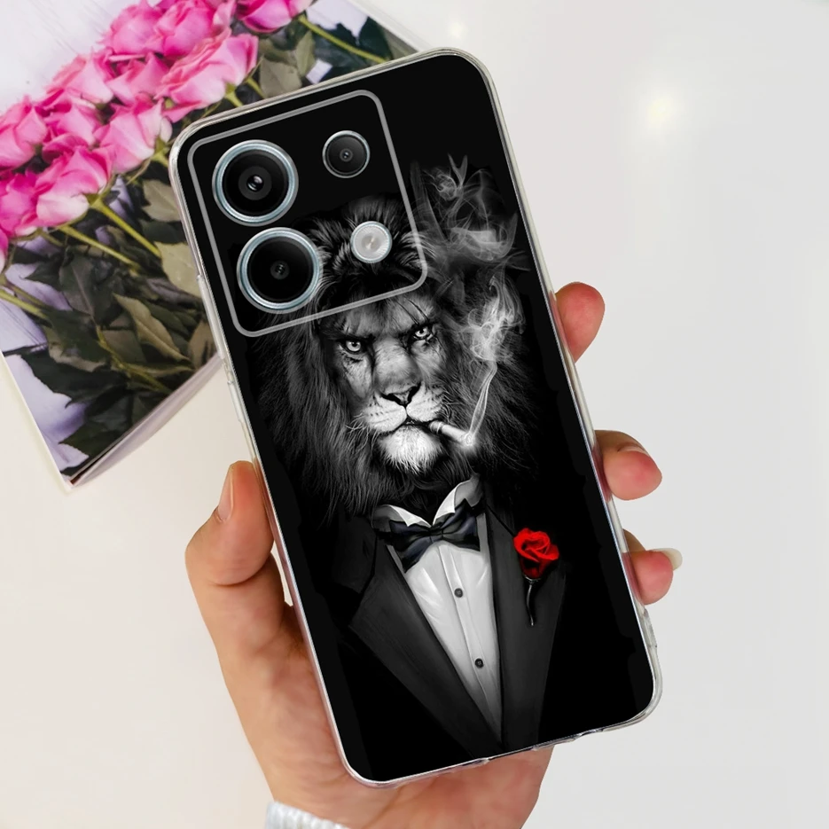 Chic Painted Clear Silicone Phone Case with Bumper Protection