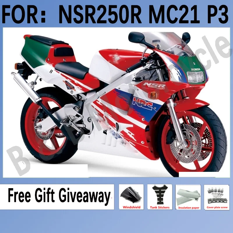 

New Fairing for HONDA NSR250 NSR 250R RR MC21 PGM3 32 NSR250R 90 91 92 93 NSR 250R 1990 1991 1992 1993 Fairings Set Red White