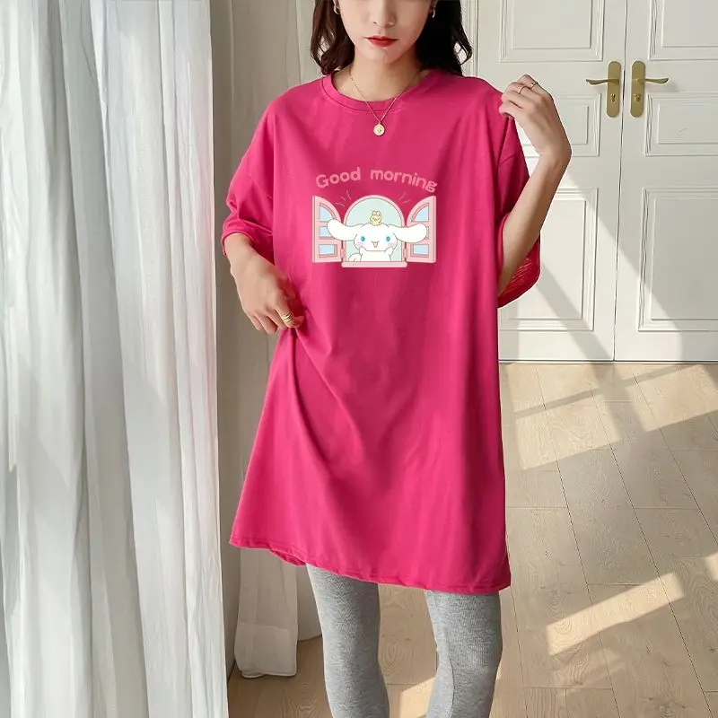 

Sanrio Cinnamonroll Ins Wind Sweet Nightdress Kawaii Girls Summer Short Sleeve Cute Student High-Grade Summer Sister Dress