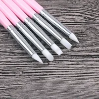 5Pcs/Set Silicone Nail Art Pen Brush UV Gel Polish Tip 3D Image DIY Dotting Polish Brushes Sculpture Pen DIY Manicure Tool 1