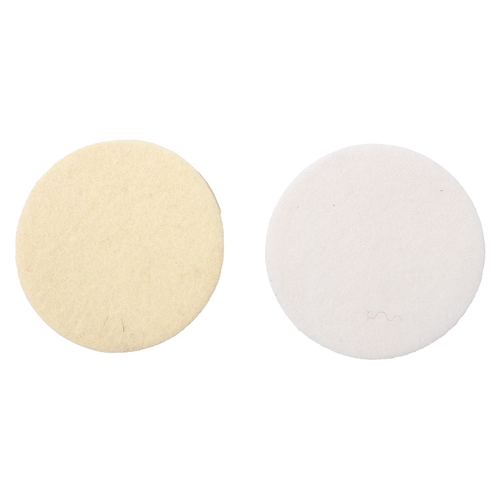 

2pcs Wool Felt Polishing Pad Wheel Polishing Pads For Automotive Glass Stainless Steel Furniture Wood Products Tableware