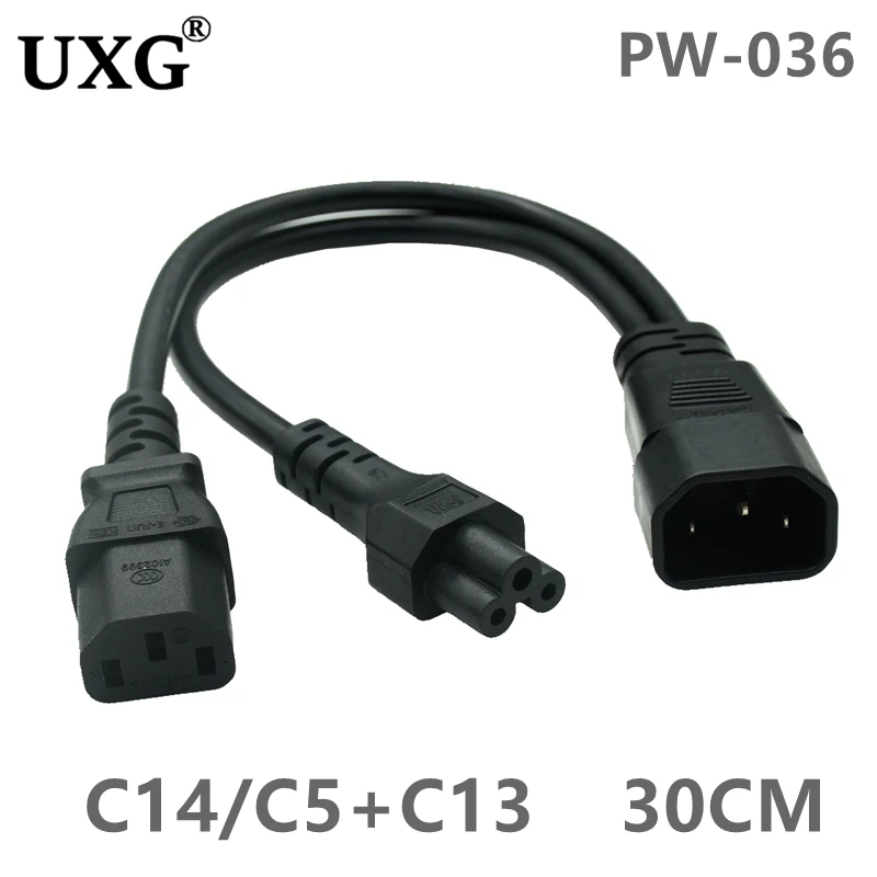 C14 to Dual C13 Y-Splitter Power Cord Adapter - Efficient Power Distribution Solution for Your Devices. Description Image.This Product Can Be Found With The Tag Names Computer Cables Connecting, Computer Peripherals, PC Hardware Cables Adapters