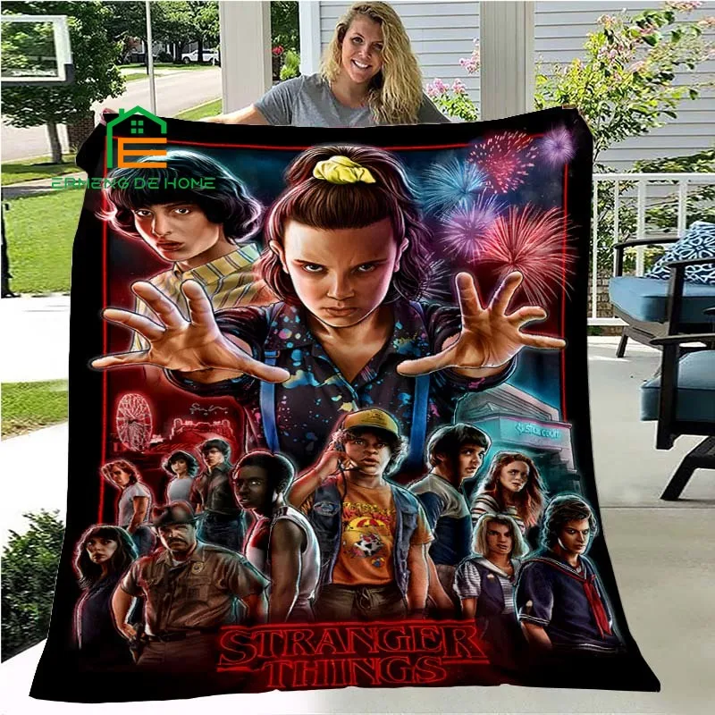 

Strange Things Flannel Throw Blanket Warm Blanket for Home, Picnic, Travel, Plane, Office and For Adults, Kids, Elderly 5 Sizes