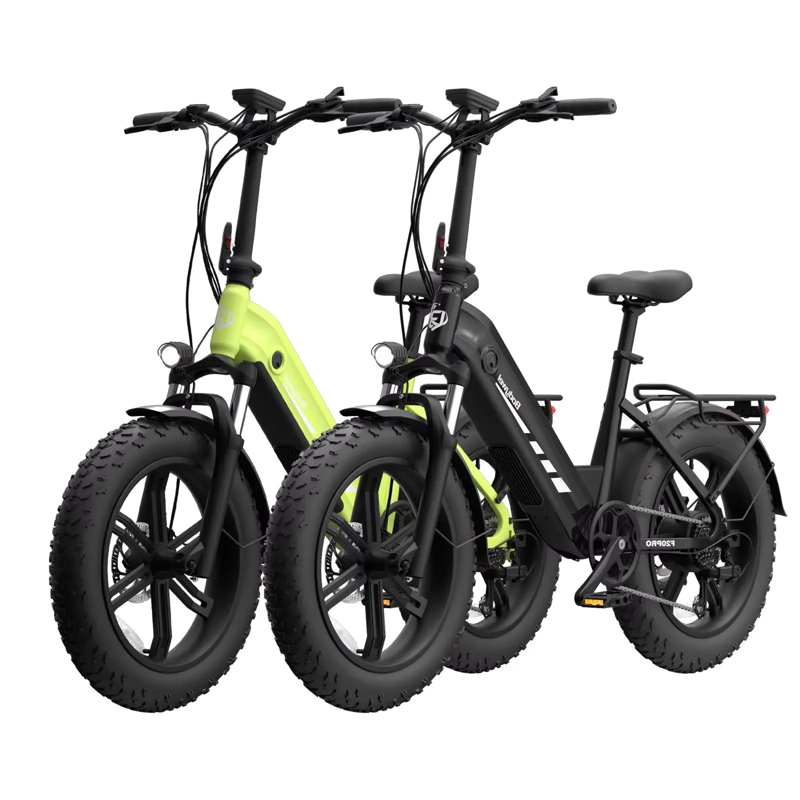 Bodywel F20Pro Elektrofahrräder für Erwachsene, 20x4,0” All-Terrain E-Bike, 48V 20Ah Batterie, 7 Gänge, einstellbare Federung, Doppelscheibenbremsen