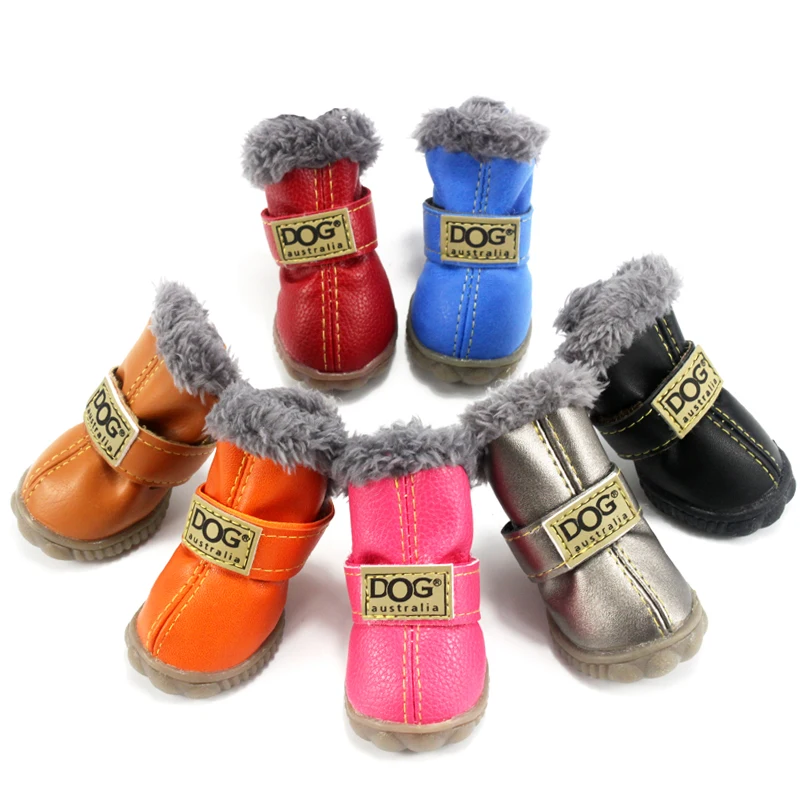 

Winter Pet Dog Shoes Warm Snow Boots Waterproof Fur 4Pcs/Set Small Dogs Cotton Non Slip XS For ChiHuaHua Pug Pet Product PETASIA