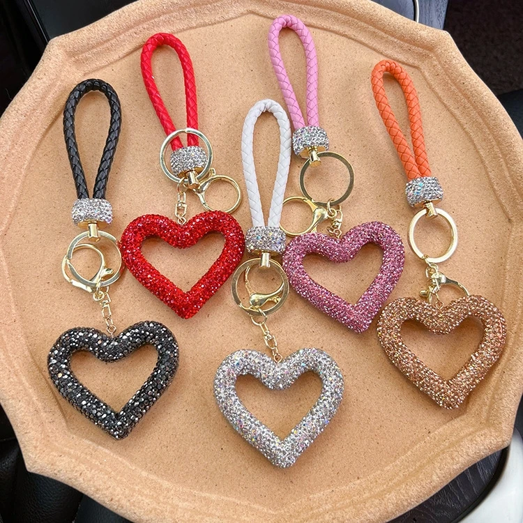 1pc Trendy Pink Heart Keychain Woman With Cute Charm, Decorative Accessory For Keys, Bags & Backpacks Gift_voghion.com