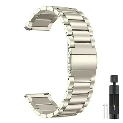 Premium Metal Band - 20mm/22mm Adjustable Strap for Magic Watch 2 46mm (Starlight)