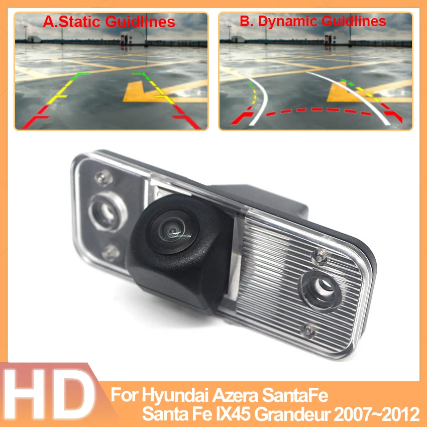 

140 ° AHD Автомобильная камера заднего вида, водонепроницаемая, высокого качества, RCA для Hyundai Azera SantaFe Santa Fe IX45 Великолепная, 2007 ~ 2012 автомобиль