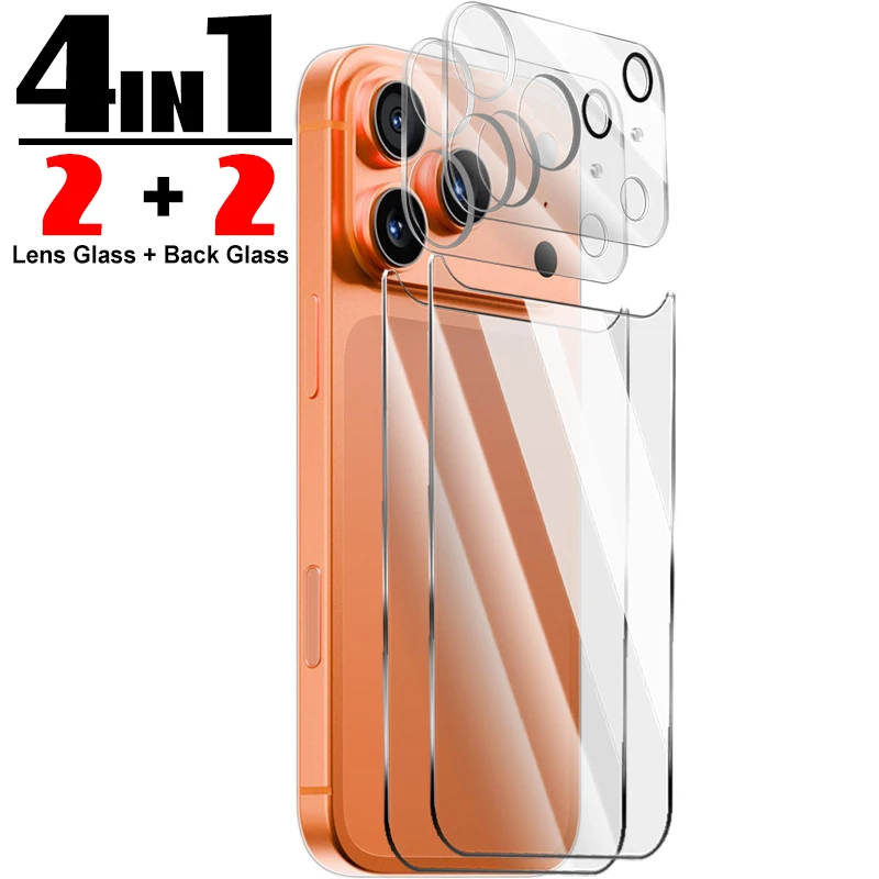 Enhanced Back Protective Tempered Glass with Camera Lens Film Protector