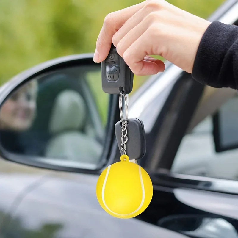 PU Leather Soft Foam Sponge Ball Keychain Football Basketball Soccer Squeeze Stress Ball Relief Toys Anti Stress Ball Fidget Toy 4