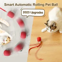 LEMEENQ Cat Interactive Ball Toy Auto Rolling Ball with Tail Rechargeable Smart Pet Interactive Toy Intelligent Mouse for Cat 6