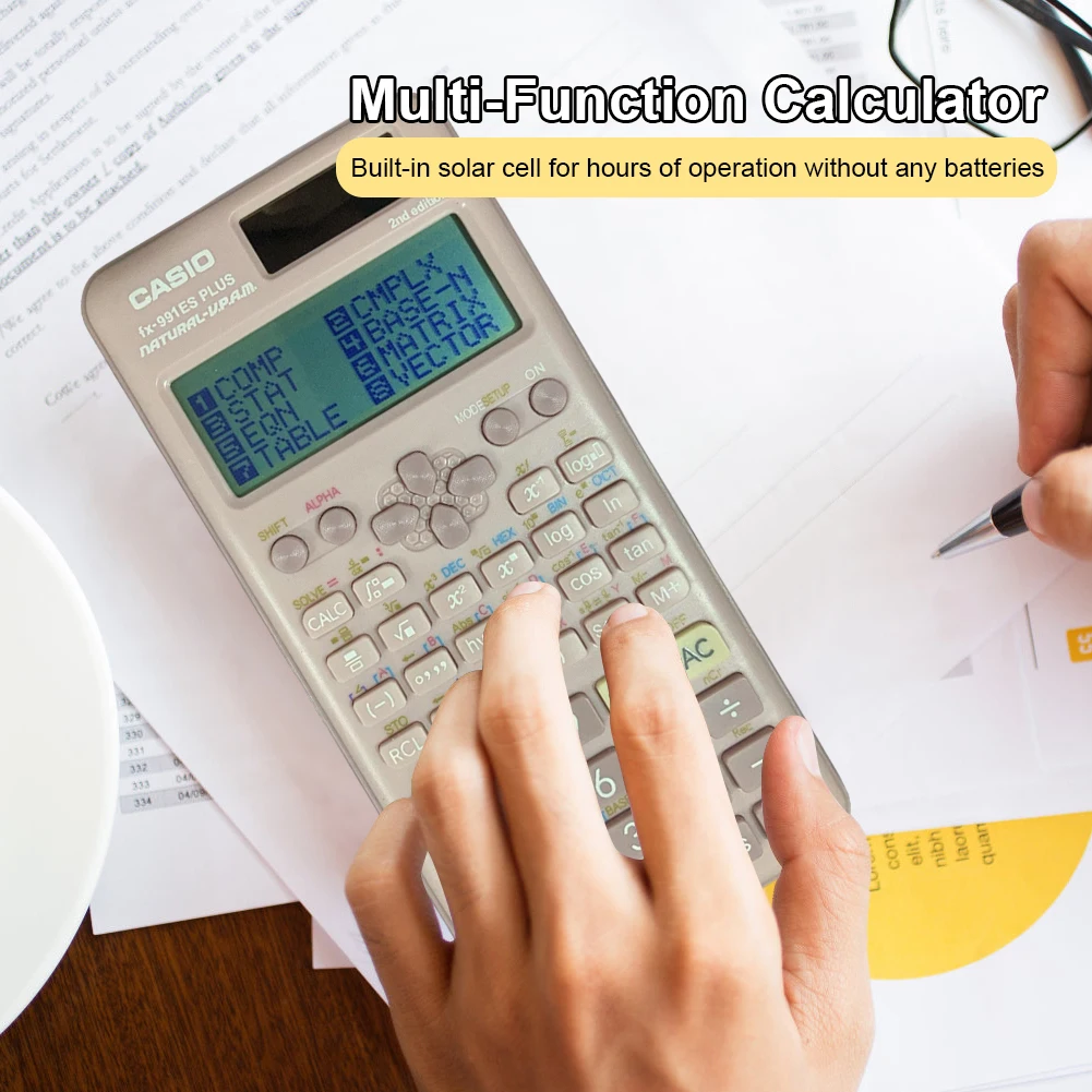 Scientific Calculator FX-991ES PLUS Solar Portable Student Tool For Math Teaching