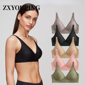 ZXYOUPING Suji Bra Japanese SUJI Bra Push up Seamless Bra Light Weight Jelly Bra,Adjustable Strap bra with chest pad,Breathable 1