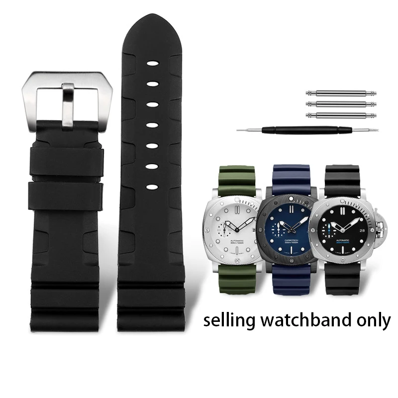 Cinturino In Silicone Per Hublot Big Bang Classic Fusion Series Cinturino Antiscivolo Cinturino 25*19Mm Cinturino Da Polso Nero