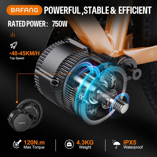 Bafang 750W Motor with Battery Optional Electric Bike Conversion