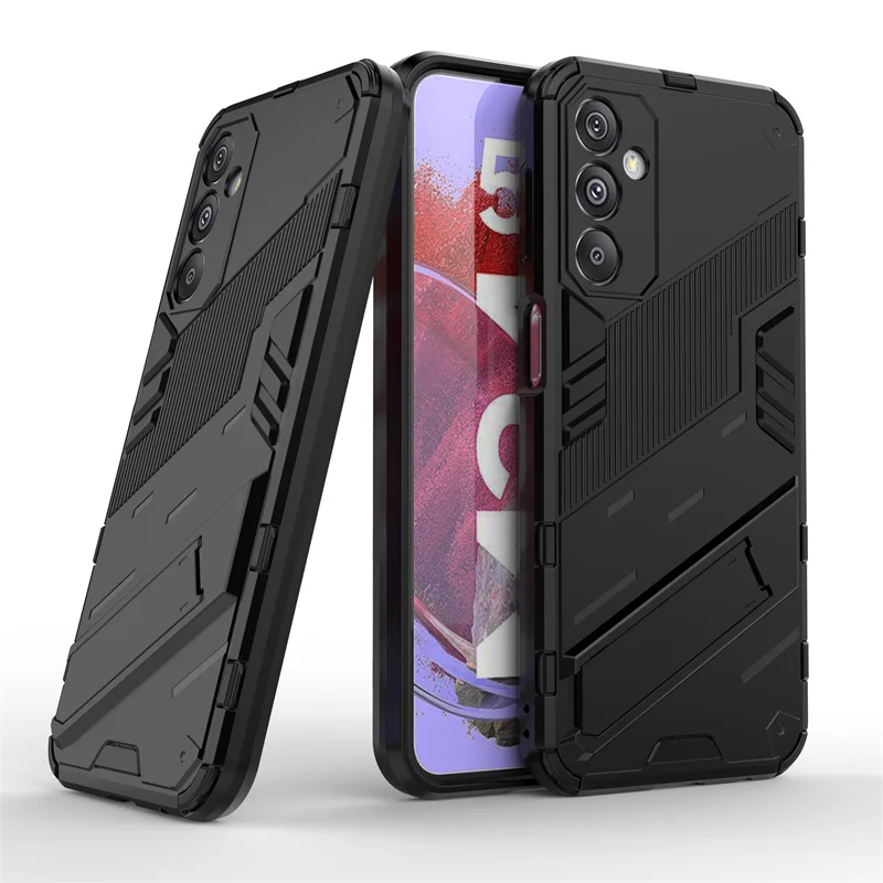 Magnetic Armor Shockproof Phone Case with Stand and Protective Back Cover