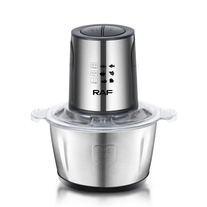 2L Electric Stainless Steel Meat Grinder, 250W Household Kitchen Multifunctional Food Processor,Garlic Paste Grinder,Chopper 5