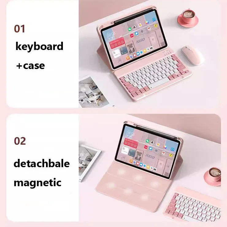 Magnetic Detachable Keyboard Case with Cover