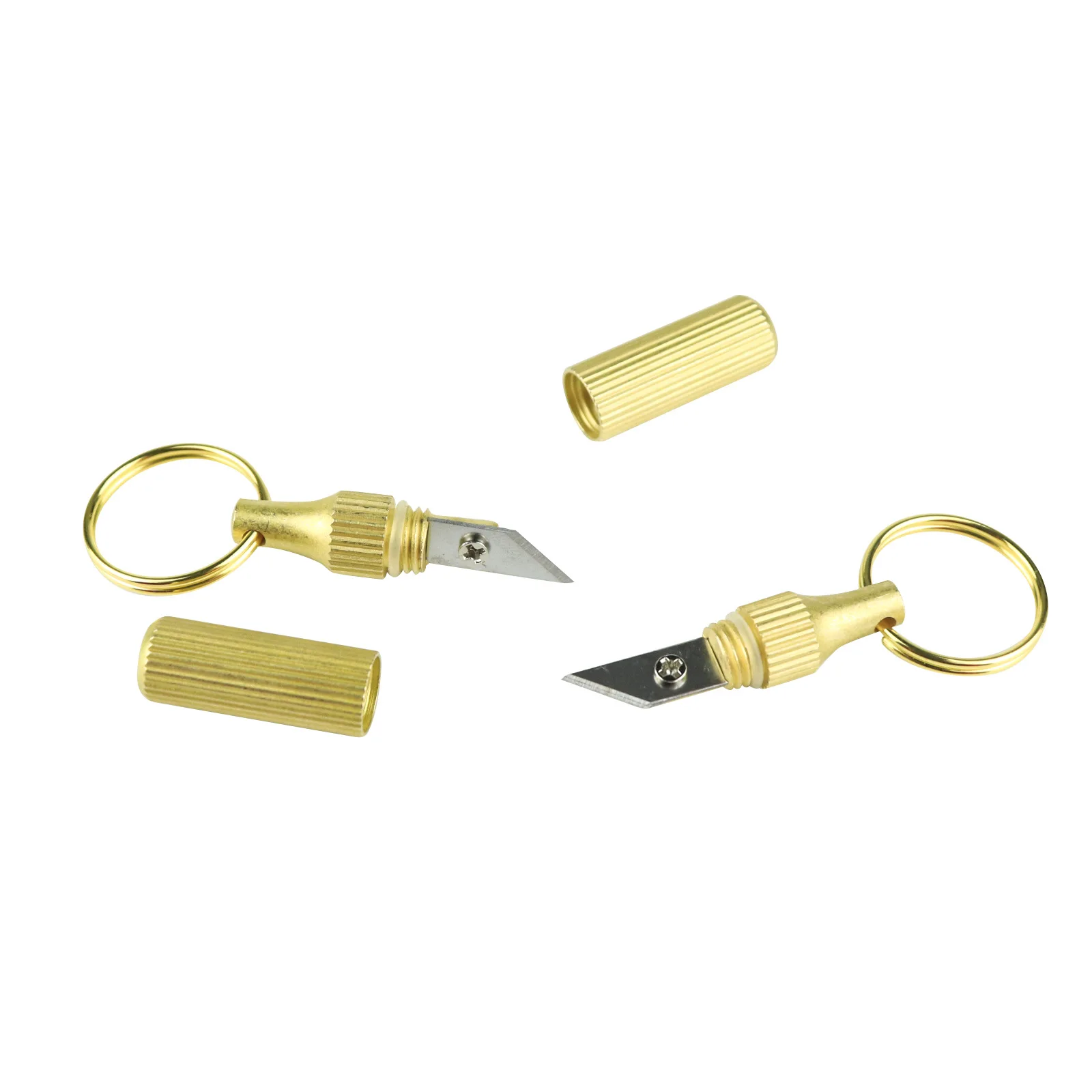 Mini brass capsule pocket knife portable survival knife edc tools keychain outdoor survival emergency mini pocket cutting tool - top knives