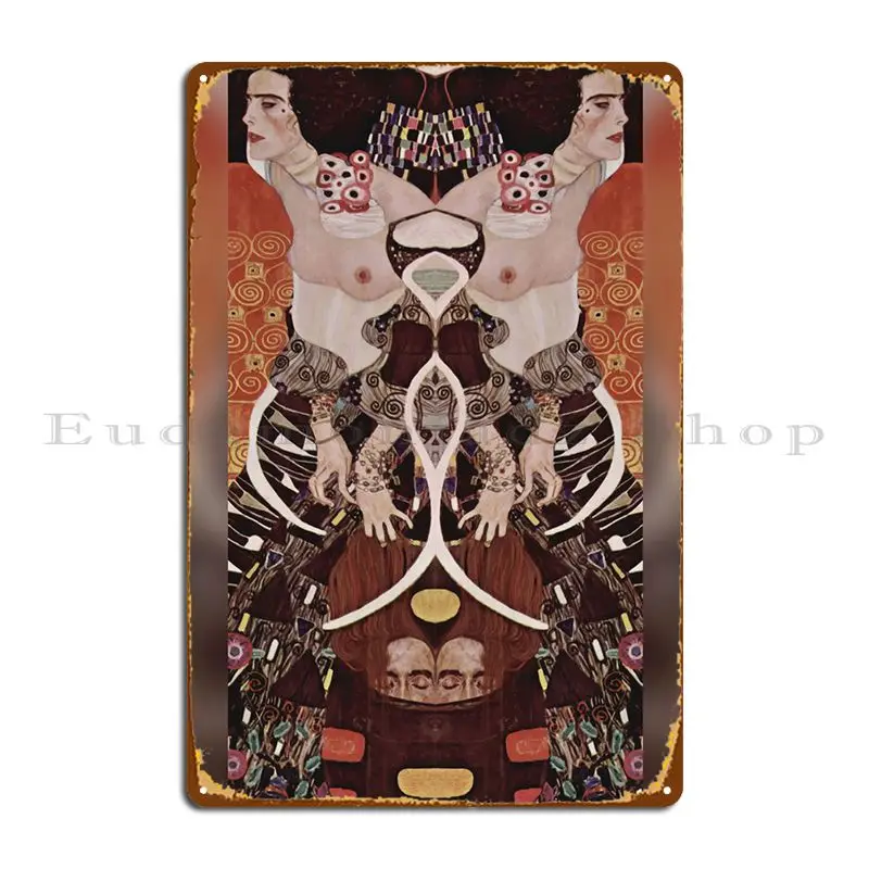 

Gustav Klimt Metal Plaque Poster Funny Custom Wall Cave Decoration Kitchen Tin Sign Poster