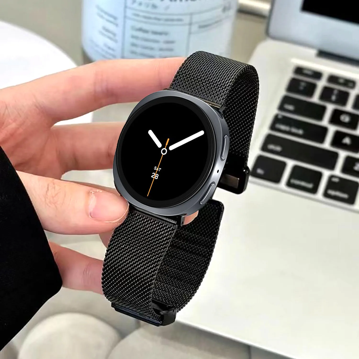 Elegant Milanese Magnetic Watch Band Bracelet in Stainless Steel