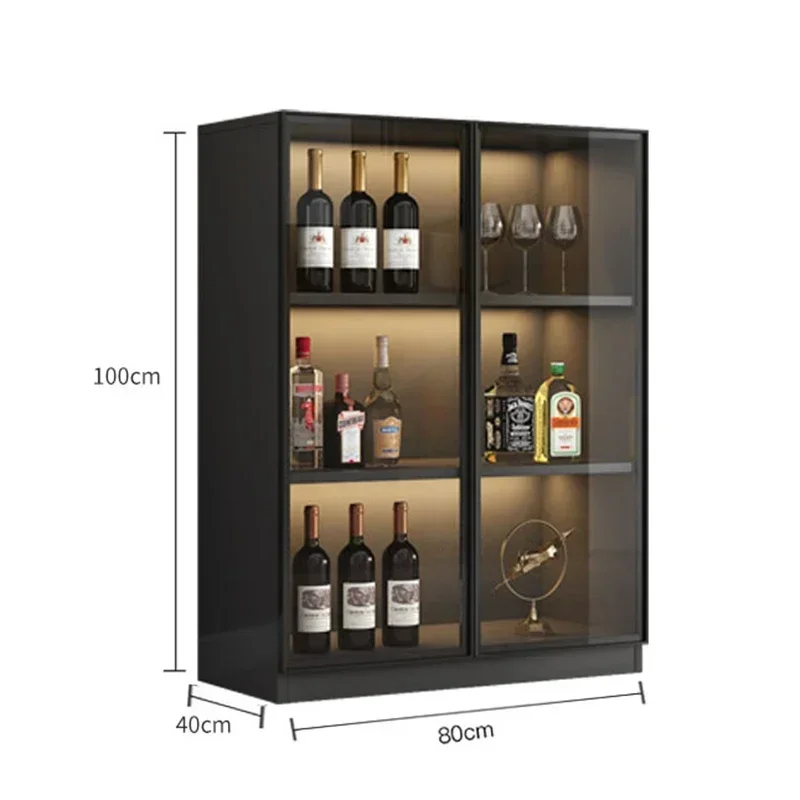 Shelf Liquor Cabinet Mini Bar Corner Open Cabinets Whiskey Showcase Luxury Home Wine Rack Refrigerator Outdoor VineraDisplay