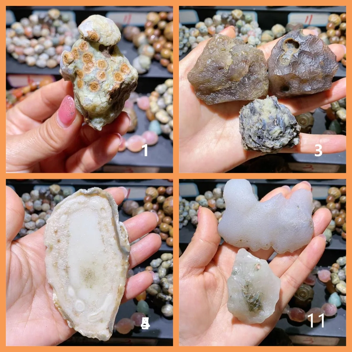 1pcs/lot Precious natural stone Gobi agate world's scarce collectibles Multi-eye pattern Treasured gifts Strong energy amulet