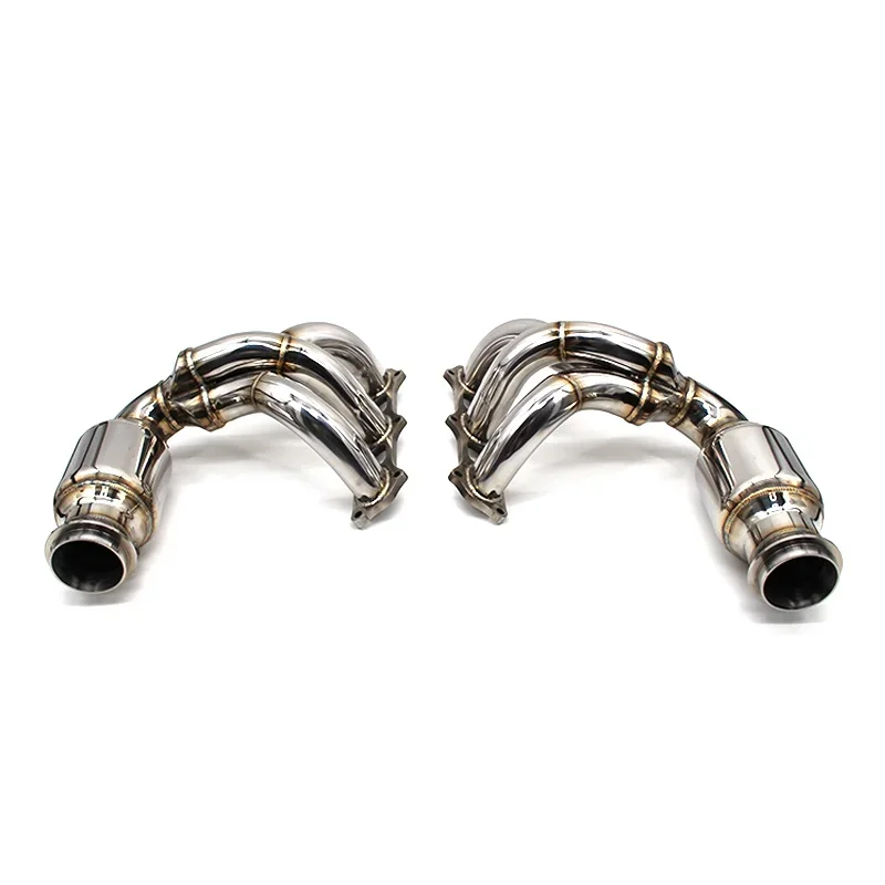 Head Section High flow Pipes branch downpipe Exhaust Pipe with catalyst For Porsche BOXSTER 981 GTS