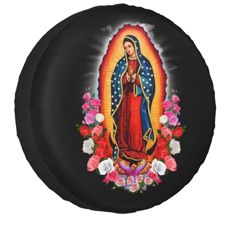 

Задняя крышка под заказ с изображением девы Марии Гуадалупе для Jeep Hummer, мексиканская Католическая Святого Валентина, искусственная кожа 14 дюймов 15 дюймов 16 дюймов 17 дюймов