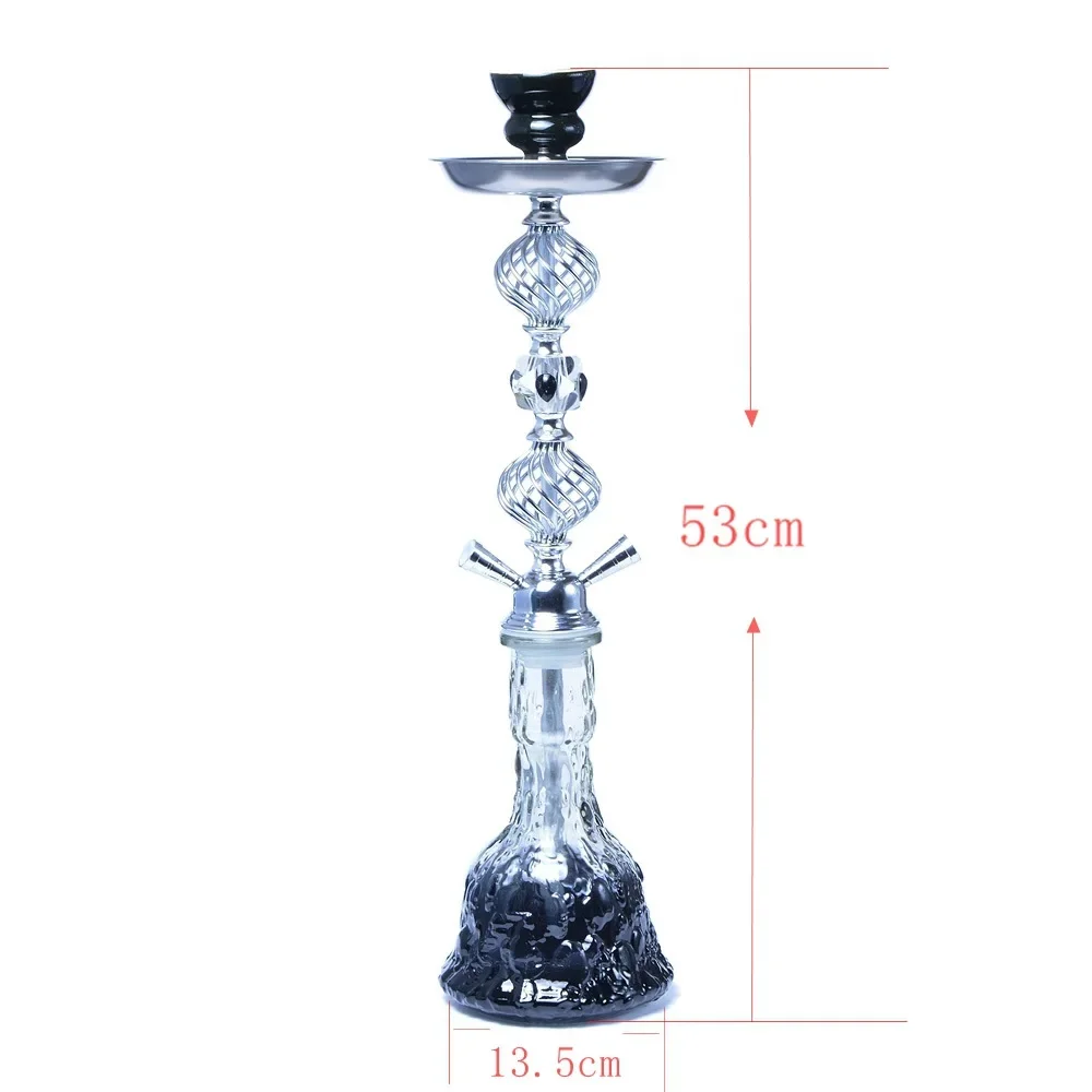 Completed Hookah Shisha Pipe Kit Double Hose Chichas Narguile Nargila Sisha Glass Hookah Shisha Water Pipe Accessories Crafts
