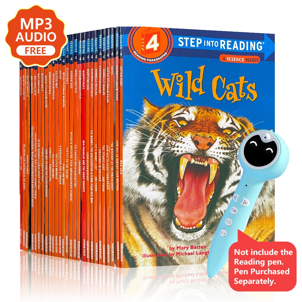 27 Books/set I Can Read Step Into Reading Level 4 Reading Paragraphs About  Famous Funny Picture Reading Story Books For Kids - Card Books - AliExpress