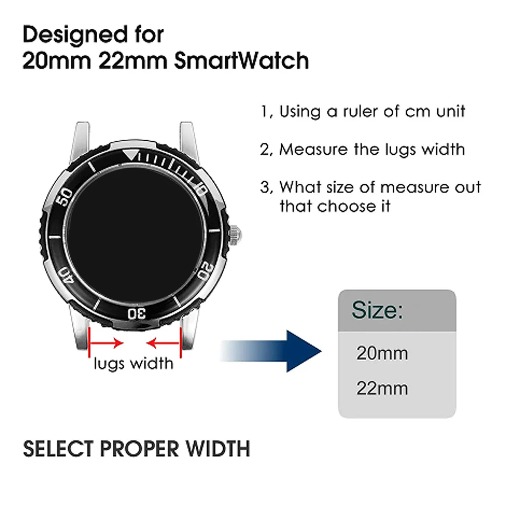 22 mm 20 mm Magnetband für Samsung Galaxy Watch 7 6 5 4 3 Silikon-Schlaufenarmband für Huawei Watch GT5/4/3Pro 46 mm Ultimate Correa – Detail 1
