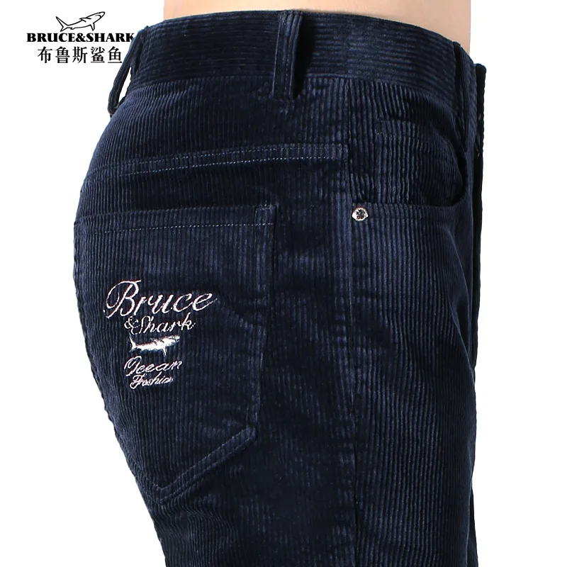 

2022 Winter Men's Trousers Corduroy Winter Comfortable Fashion Leisure Loose Man's Pants Straight Stretch 99%cotton big size 40